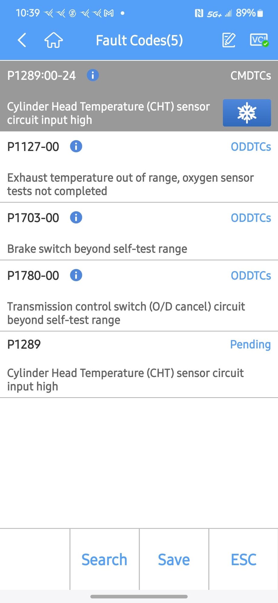 Here is the current diagnostic
