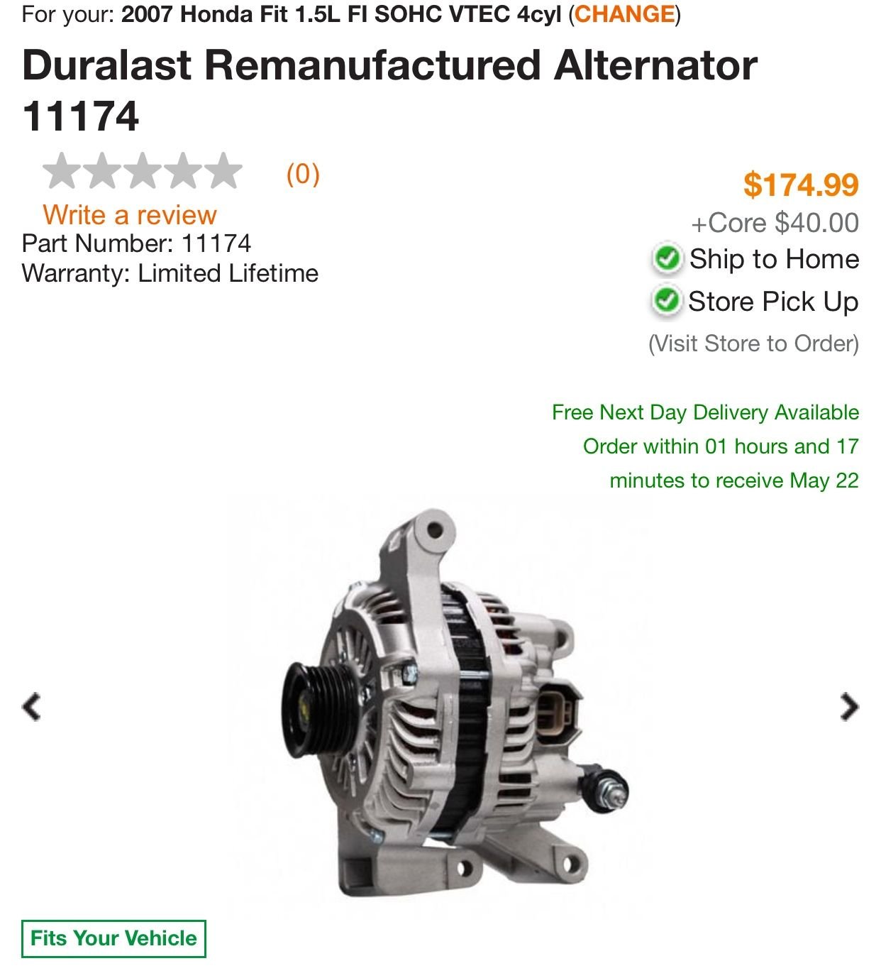 Autozone Alternator shape is different Unofficial Honda FIT Forums