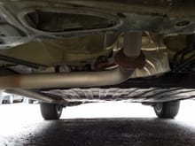 custom exhaust. 2 1/2" all the way back. 2nd cat was already deleted previously.