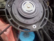Motor on the shroud (it's spot welded in 3 places)