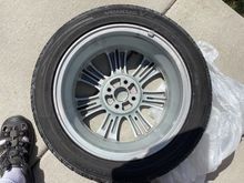 Brand new, unused rim, 2011 Fit Sport with used tire mounted.