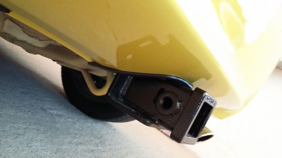 2015 Honda FIT:  Ecohitch is completely hidden.  Only the receiver shows.