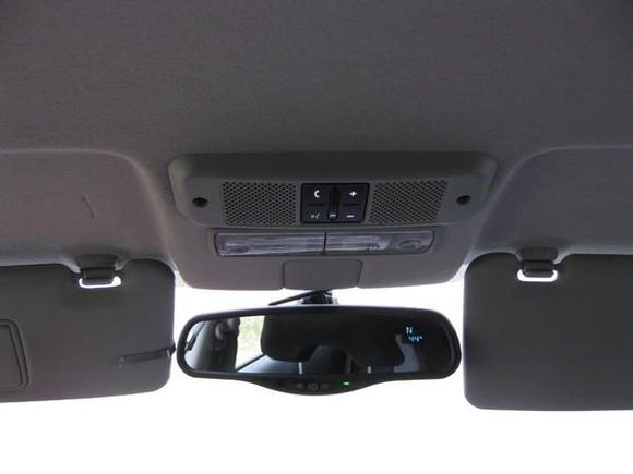 Auto dimming mirror with visors down