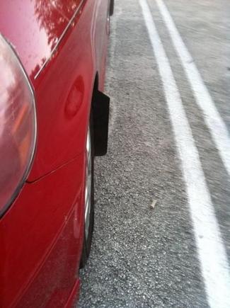 Mud flaps from the side