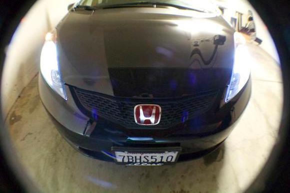 Front view with a fish eye w/ authentic red a Honda emblem from Japan.