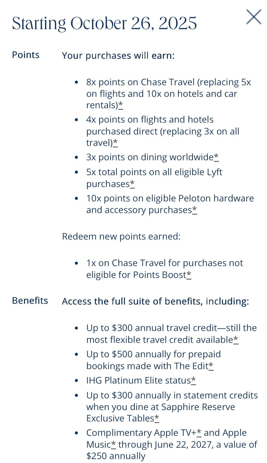 Chase Sapphire Reserve refreshed 23 June 2025 FlyerTalk Forums