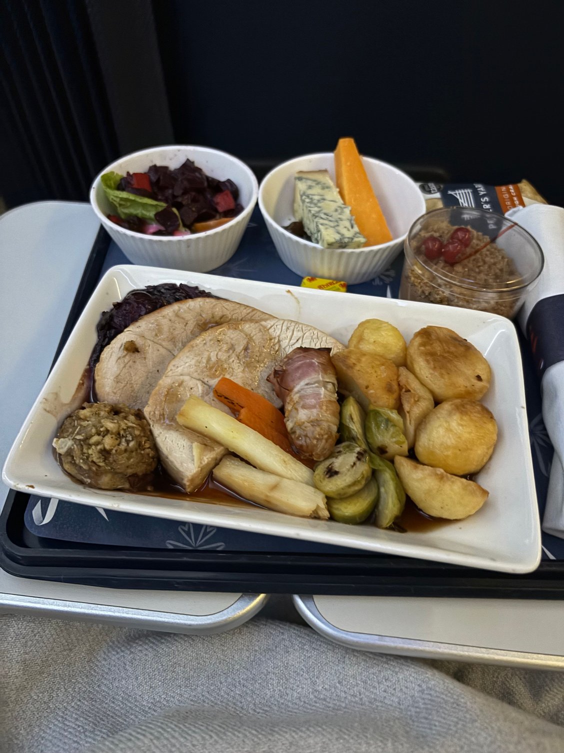 Bland, except for the deliciously ripe Stilton.