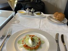 Smoked salmon, caviar, avocado, wasabi dressing