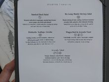 All day dining menu