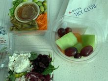 Food available included sandwiches, salads, wraps, yogurt and fruit and cheese