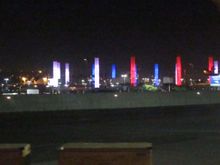 Pylons all lit up at LAX