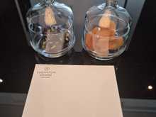Welcome gift of dried apricots and stuffed dates. 