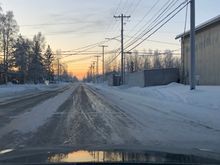 Cowles Street shortly after sunrise at 11:10 AM. 