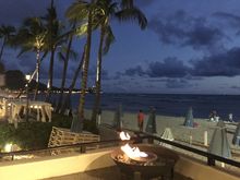 View from lounge terrace right after sunset. 