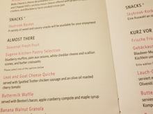 Desserts and Pre-Arrival Choices
