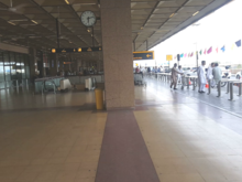 Dropped off. This is the view looking towards the international side
