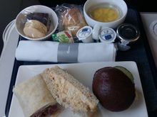 BA806 LHR-BLL KSML. Tasty Afternoon Tea. The scone was very nice with the cream provided. Full description below.