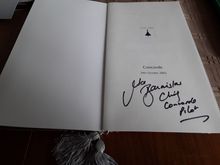 Menu signed by mike bannister