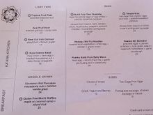 Condensed menu
