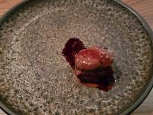 SLOW ROASTED LAMB LOIN, PINE CONE & ALLIUMS
SAVORY ECLAIR WITH SAUCE & FERMENTED SHIITAKE MUSHROOM
BLACK WALNUT & ARMAGNAC TEA
BLACK MALT MACARON FILLED WITH CHOCOLATE
2015 LE PETIT LION DU MARQUIS DE LA CASES, SAINT JULIEN, BORDEAUX, FRANCE