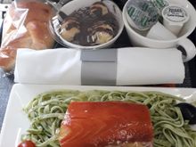 BA1327 NCL-LHR KSML. This meal is the one they serve during the 'nine days of mourning.' Over these days, jewish people refrain from eating meat. The First lounge and Concorde terrace also both have had no meaty meals. 
Meaty meals should be back from tomorrow.