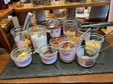 Quite a nutty spread of toppings