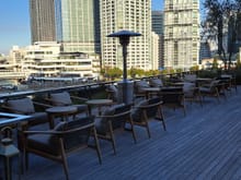 The outdoor patio of the Executive lounge ( closed when I was there but was able to take a few photos)- looks a nice place to sit in better weather
