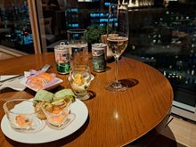 A selection of cold canapes during the evening hours at the Executive lounge
