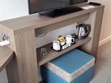 TV & coffee making facilities ( desk to left beside window)