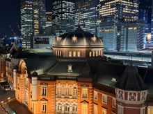 part of tokyo station from the Kitte roof garden ( very nice views)