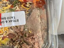 This meat was grey, which means my meal has been passed back several times before it finally got to me. Yuck!