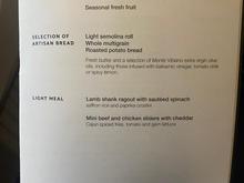 Good to see the light meal option back.