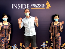 Being greeted inside the Training Center