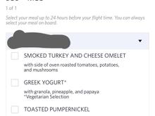 Breakfast choices for an upcoming flight - has anyone got any ideas why the avocado toast isn’t vegetarian? I’m tempted to select it but not if they’ve decided to throw some bacon in or something!