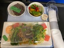 Band 1 cold dinner: Watermelon, tenderstem broccoli and orzo pasta