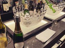 Second “hidden bar” further inside, with premium champagne 