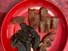 Dried cured meats included lup cheong , both types liver & pork
