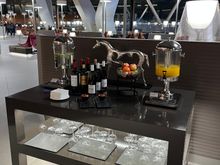 Self service beverage station near dinning area