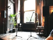 Set up for the band