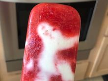 I’ve recently gotten into frozen pops. Kind of late in the summer for it, but I am in AZ. “Strawberries and cream.”