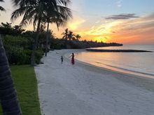 Sunset beach walk