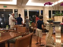 Parents to occupied with themselves that they don't see their kids taken things from the buffet and putting half eaten things back!