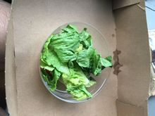 I can’t even call it “mixed greens” because the only thing in it was lettuce (and a small tomato).  
