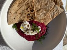 Roasted beet muhammara - very good flavor and enjoyed this dish.