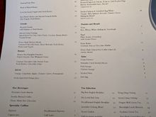 Breakfast menu at the Blue Duck Tavern