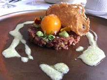 Steak Tartare
( egg cooked at 64 degrees - the meat slightly smoked)