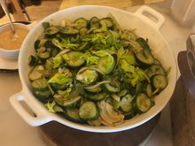 …..and cucumber salad on the next night