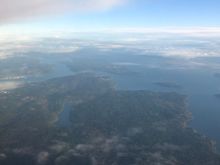 Climbing over western Puget Sound