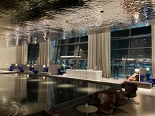 Seating towards the back of the lounge