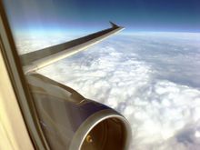 G-EUUU wing view, somewhere between LHR and BCN